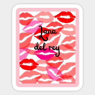 Lana Del Rey inspired kiss design Sticker